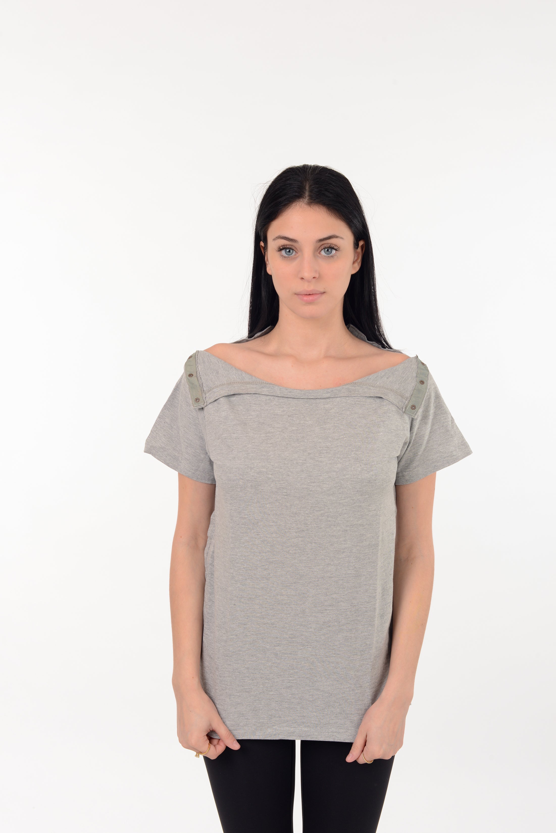 Post Surgery Recovery Tshirt Snap Open TearAway Shirt